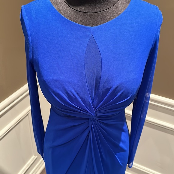 Stunning Long Illusion Mesh Inset Gown Dress - Picture 10 of 17